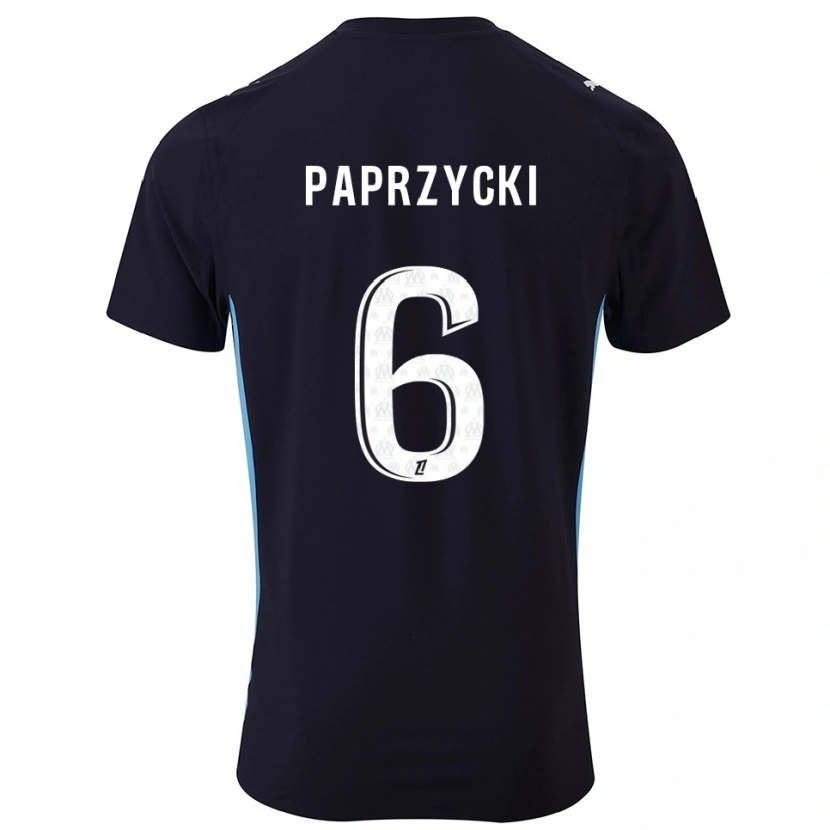 Danxen Men Aurore Paprzycki #6 Black Sky Blue Away Jersey 2025/26 T-Shirt