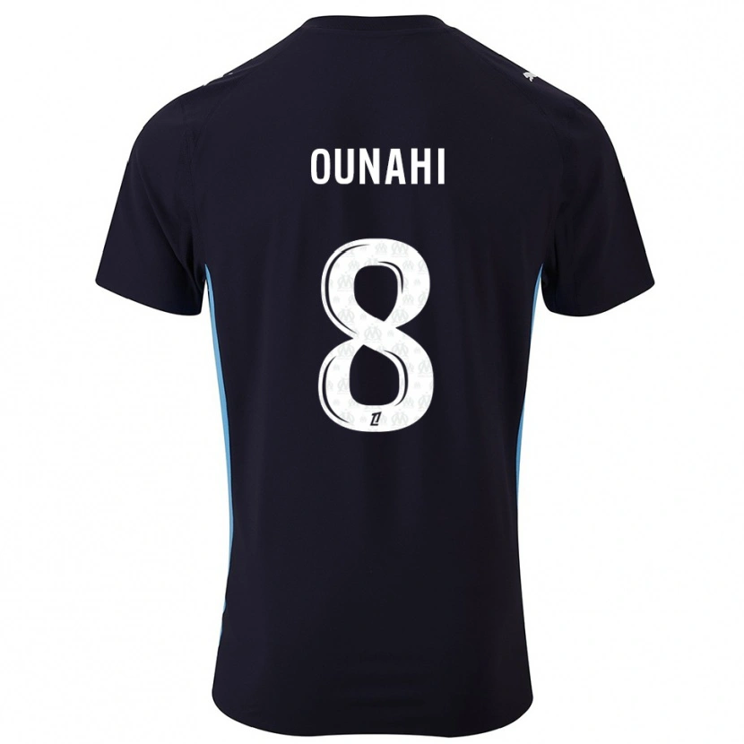 Danxen Men Azzedine Ounahi #8 Black Sky Blue Away Jersey 2025/26 T-Shirt