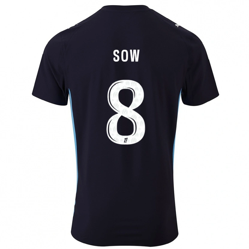Danxen Men Mbayang Sow #8 Black Sky Blue Away Jersey 2025/26 T-Shirt