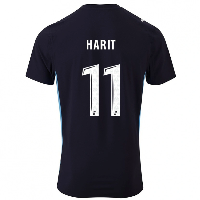 Danxen Men Amine Harit #11 Black Sky Blue Away Jersey 2025/26 T-Shirt