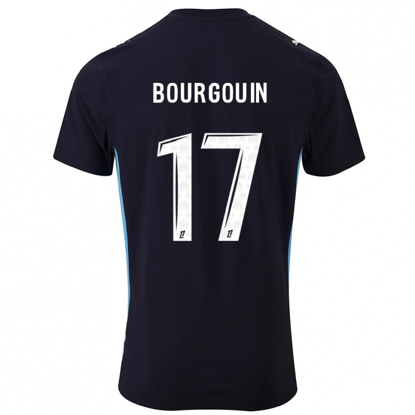 Danxen Men Laura Bourgouin #17 Black Sky Blue Away Jersey 2025/26 T-Shirt