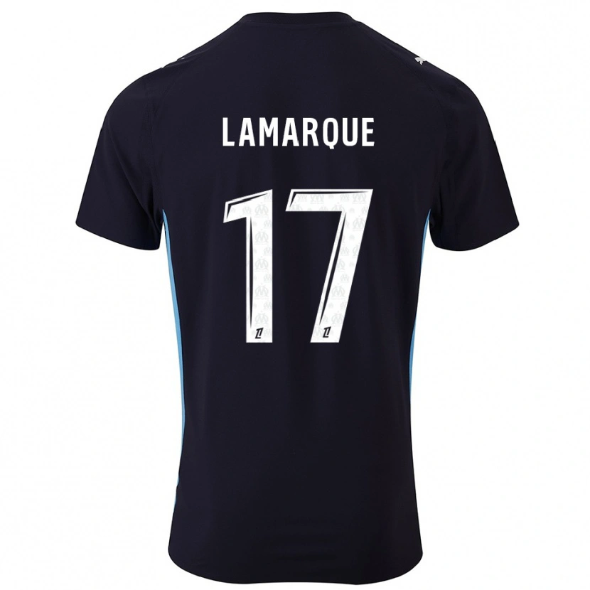 Danxen Men Alais Lamarque #17 Black Sky Blue Away Jersey 2025/26 T-Shirt