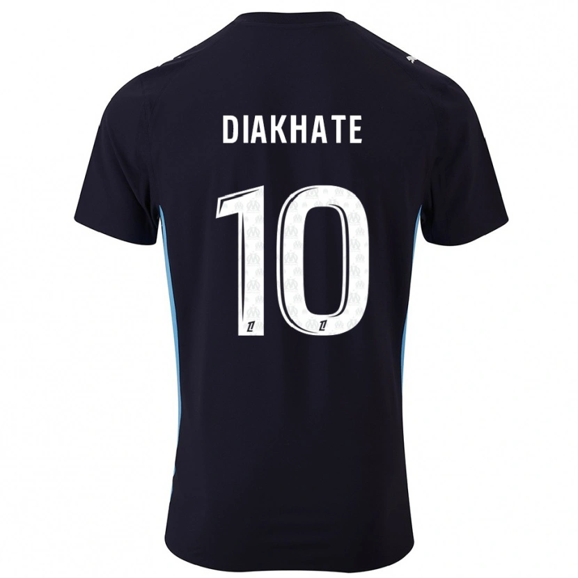Danxen Men Ndeye Awa Diakhaté #10 Black Sky Blue Away Jersey 2025/26 T-Shirt