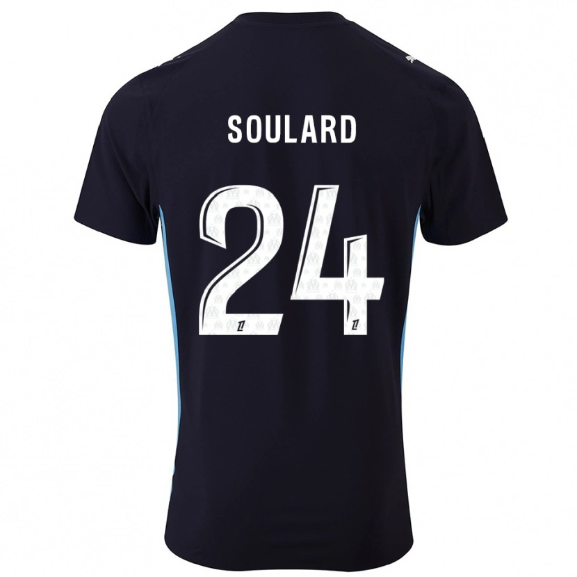 Danxen Men Amandine Soulard #24 Black Sky Blue Away Jersey 2025/26 T-Shirt