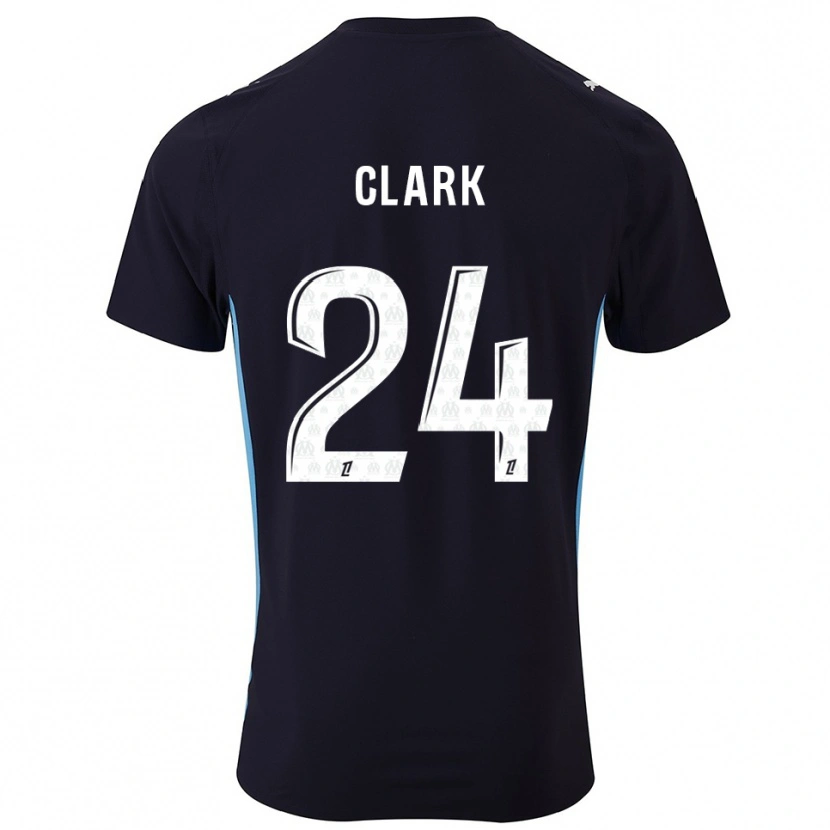 Danxen Men Ashley Clark #24 Black Sky Blue Away Jersey 2025/26 T-Shirt