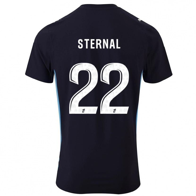 Danxen Men Enzo Sternal #22 Black Sky Blue Away Jersey 2025/26 T-Shirt
