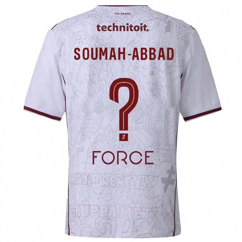 Danxen Men Édouard Soumah-Abbad #0 White Burgundy Away Jersey 2025/26 T-Shirt