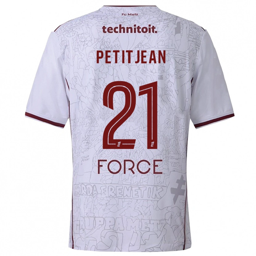 Danxen Men Clara Petitjean #21 White Burgundy Away Jersey 2025/26 T-Shirt