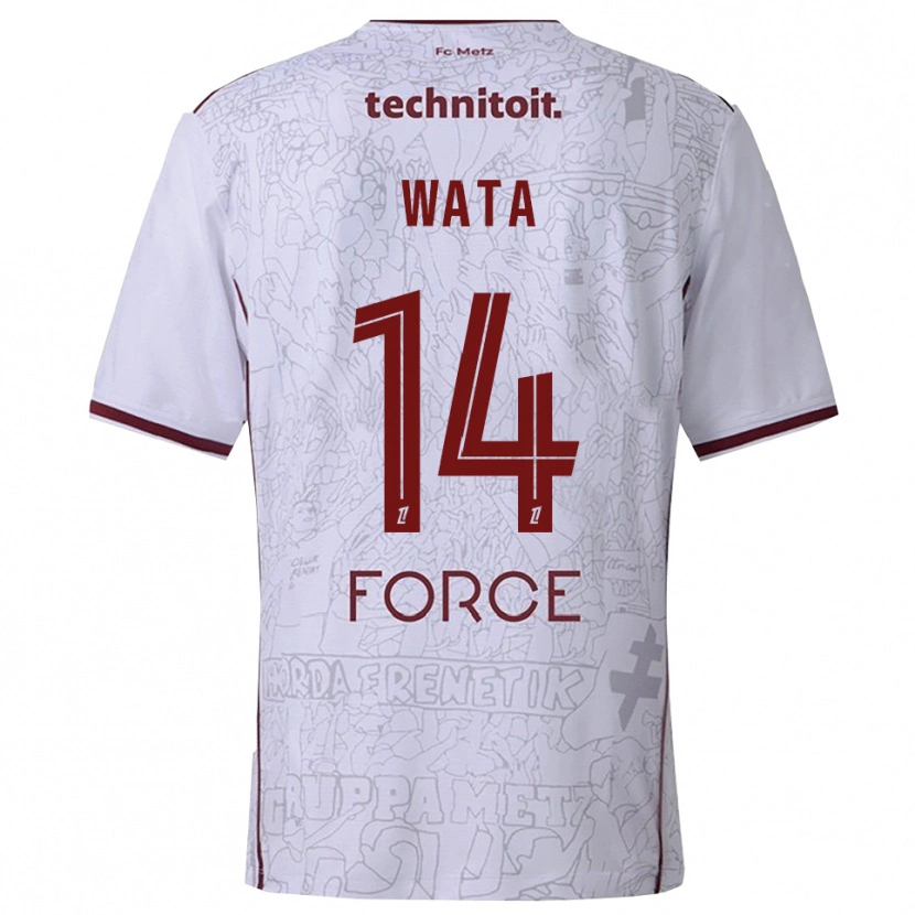 Danxen Men Xavier Wata #14 White Burgundy Away Jersey 2025/26 T-Shirt