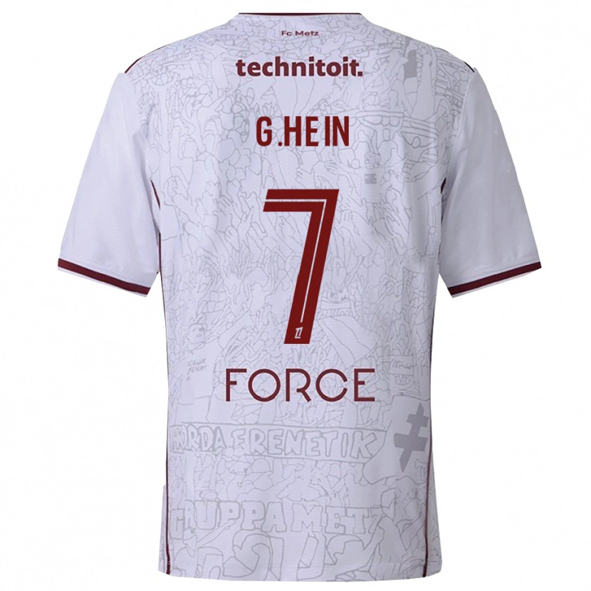 Danxen Men Gauthier Hein #7 White Burgundy Away Jersey 2025/26 T-Shirt