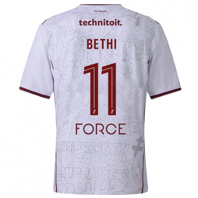 Danxen Men Mélissa Bethi #11 White Burgundy Away Jersey 2025/26 T-Shirt
