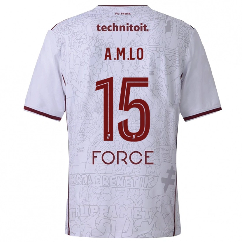 Danxen Men Aboubacar Lô #15 White Burgundy Away Jersey 2025/26 T-Shirt