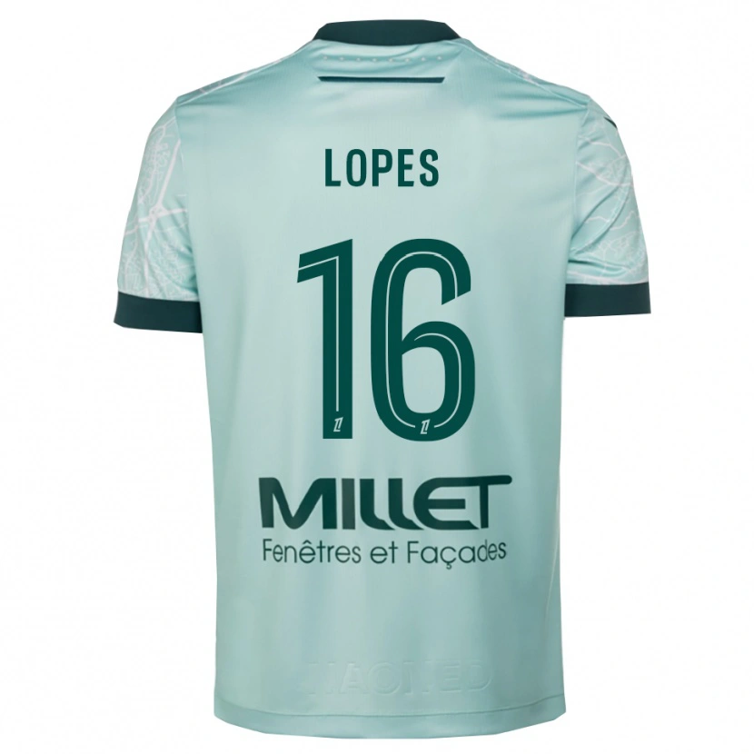 Danxen Men Anthony Lopes #16 Green White Away Jersey 2025/26 T-Shirt