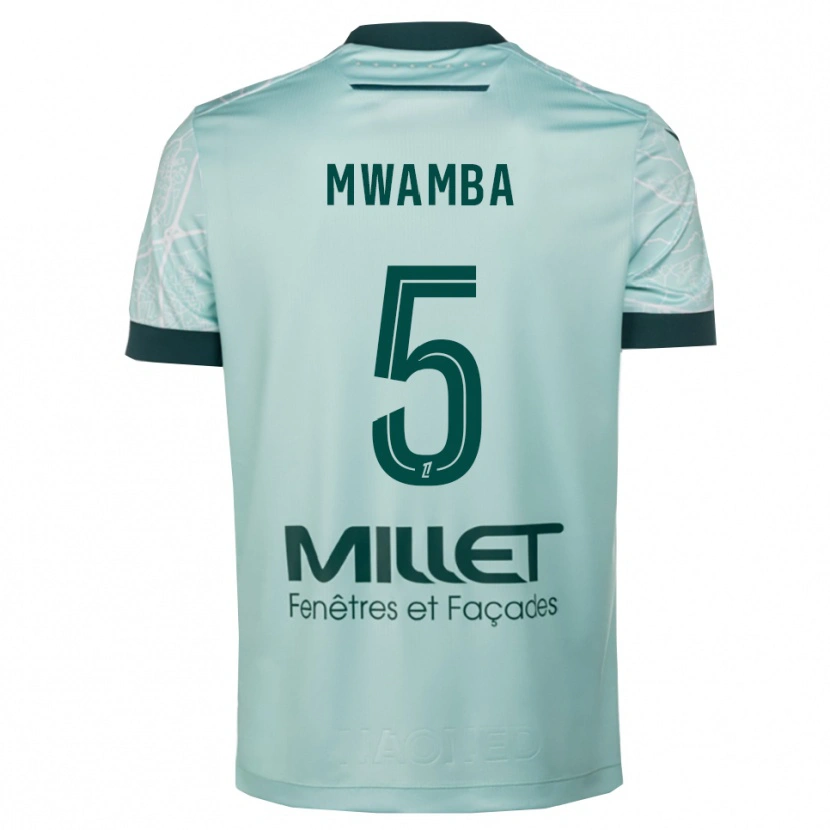 Danxen Men Musunda Mwamba #5 Green White Away Jersey 2025/26 T-Shirt