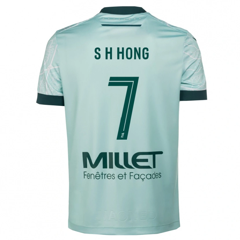 Danxen Men Hyun-Seok Hong #7 Green White Away Jersey 2025/26 T-Shirt