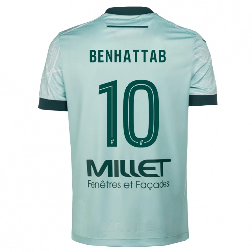 Danxen Men Yassine Benhattab #10 Green White Away Jersey 2025/26 T-Shirt