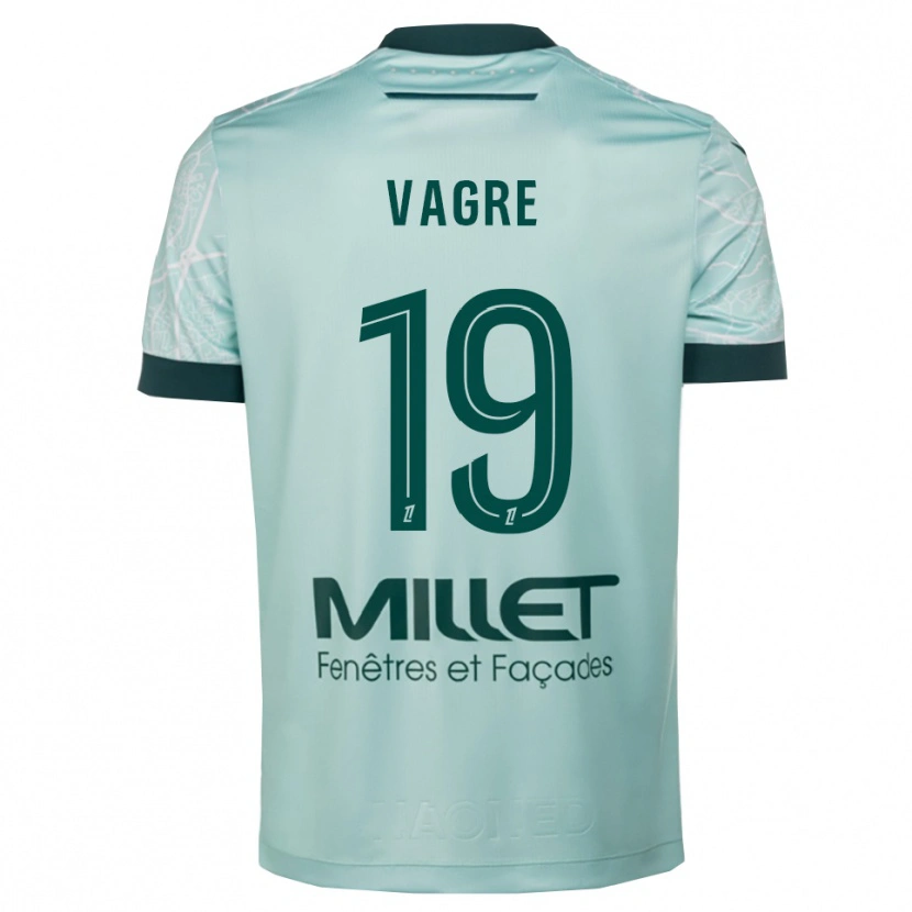 Danxen Men Naomie Vagre #19 Green White Away Jersey 2025/26 T-Shirt