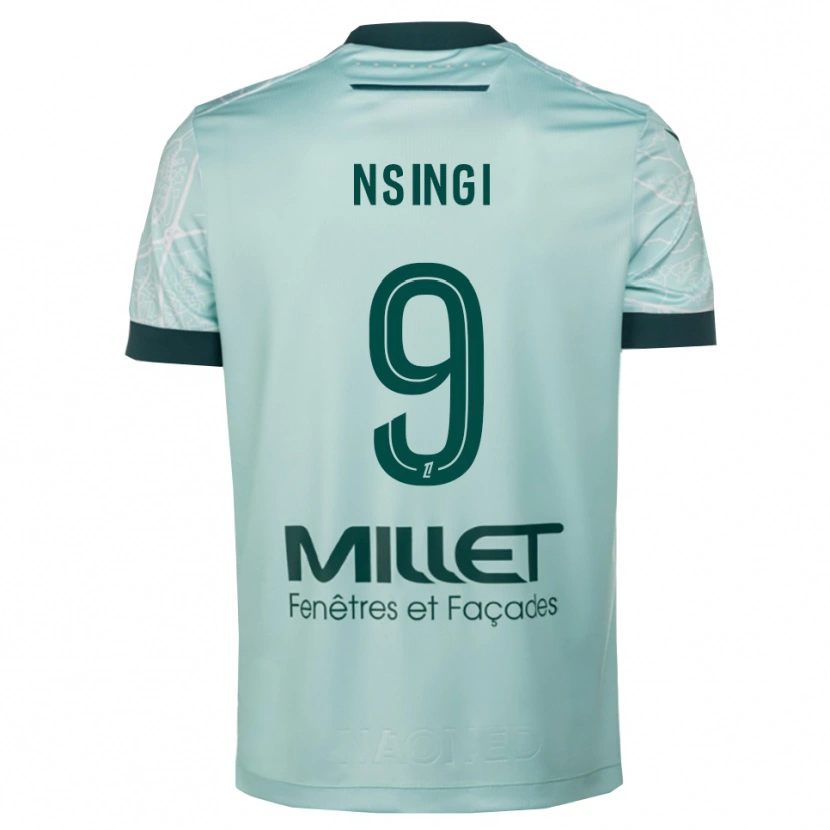 Danxen Men Plamedi Nsingi #9 Green White Away Jersey 2025/26 T-Shirt