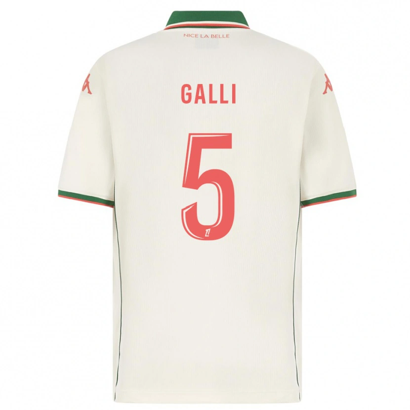 Danxen Men Clara Galli #5 White Green Away Jersey 2025/26 T-Shirt