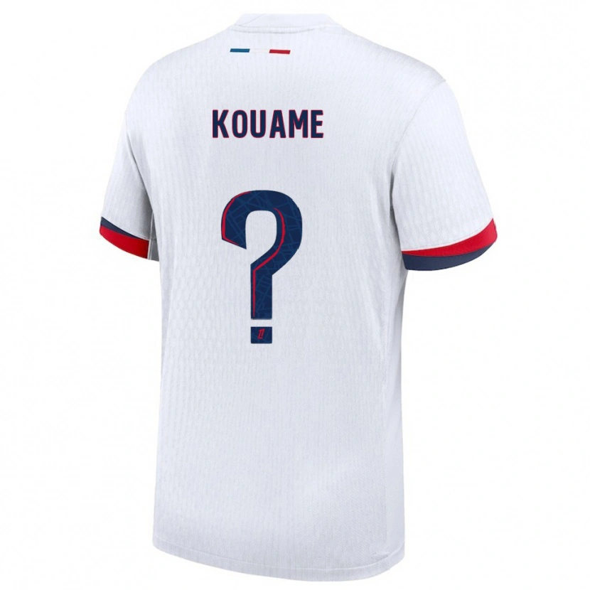 Danxen Men Kelly Kouame #0 White Red Away Jersey 2025/26 T-Shirt