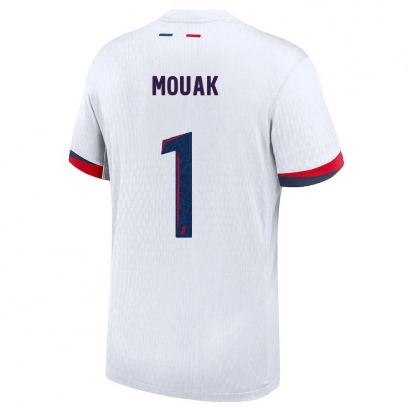 Danxen Men Adam Mouak #1 White Red Away Jersey 2025/26 T-Shirt