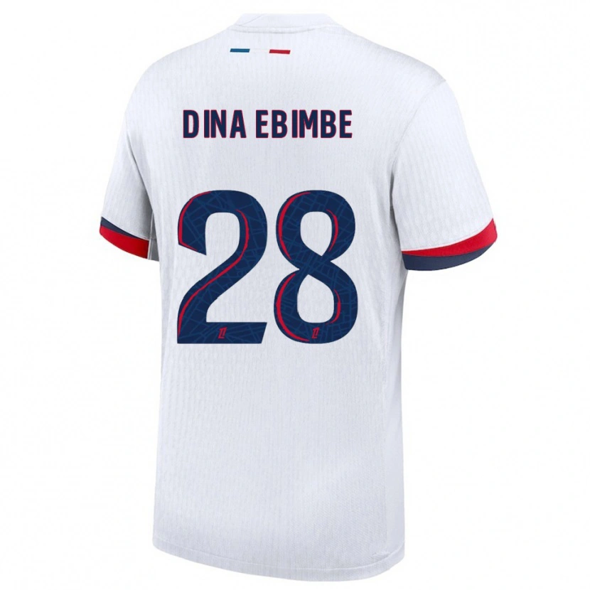 Danxen Men Eric Junior Dina Ebimbe #28 White Red Away Jersey 2025/26 T-Shirt