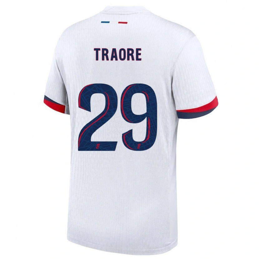 Danxen Men Manssita Traoré #29 White Red Away Jersey 2025/26 T-Shirt