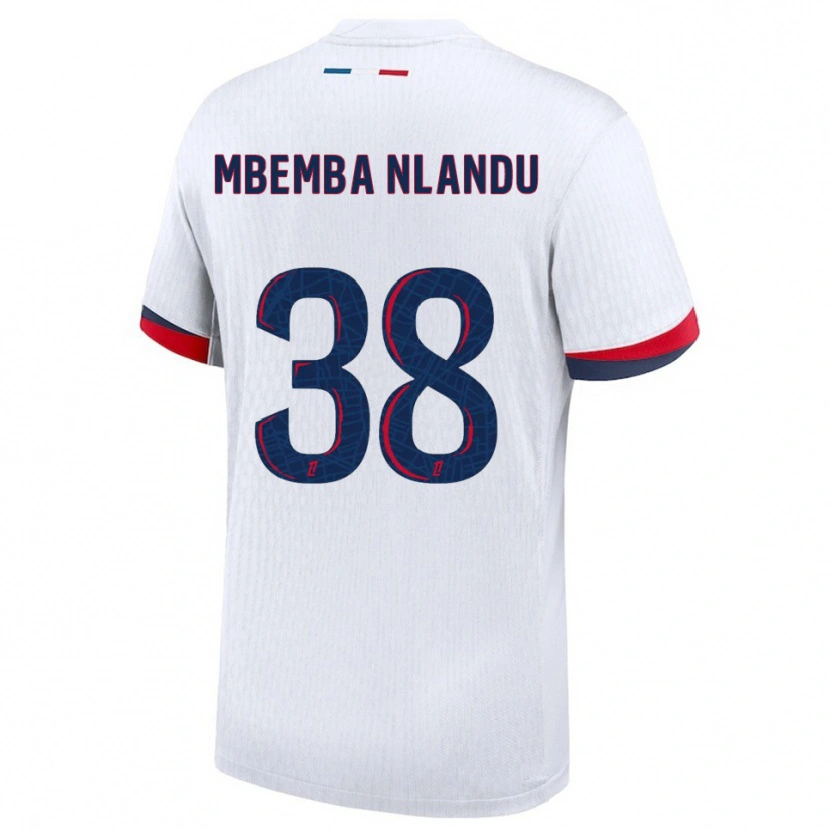 Danxen Men Emmanuel Mbemba #38 White Red Away Jersey 2025/26 T-Shirt