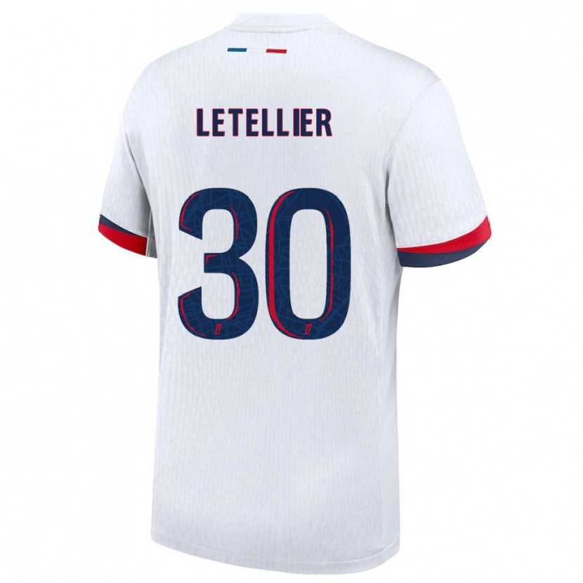 Danxen Men Alexandre Letellier #30 White Red Away Jersey 2025/26 T-Shirt