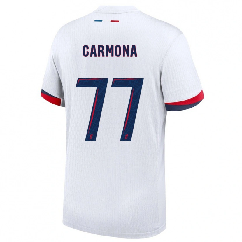 Danxen Men Olga Carmona #77 White Red Away Jersey 2025/26 T-Shirt