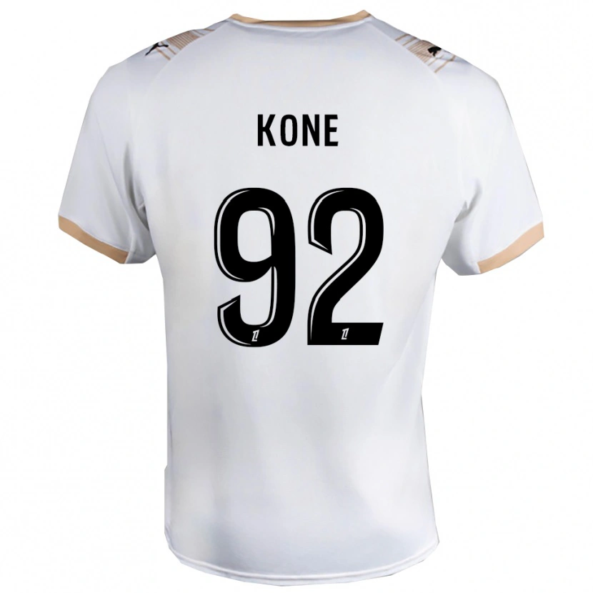 Danxen Men Abdoul Koné #92 White Black Away Jersey 2025/26 T-Shirt