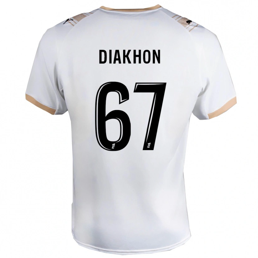 Danxen Men Mamadou Diakhon #67 White Black Away Jersey 2025/26 T-Shirt