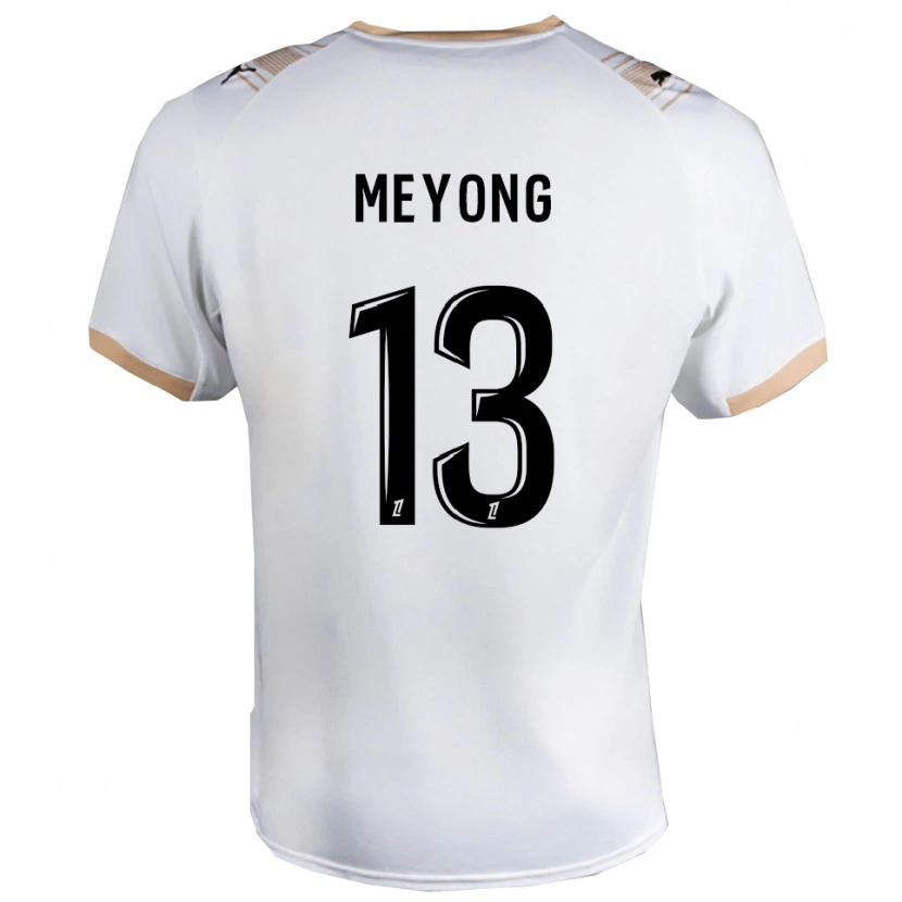 Danxen Men Charlène Meyong #13 White Black Away Jersey 2025/26 T-Shirt