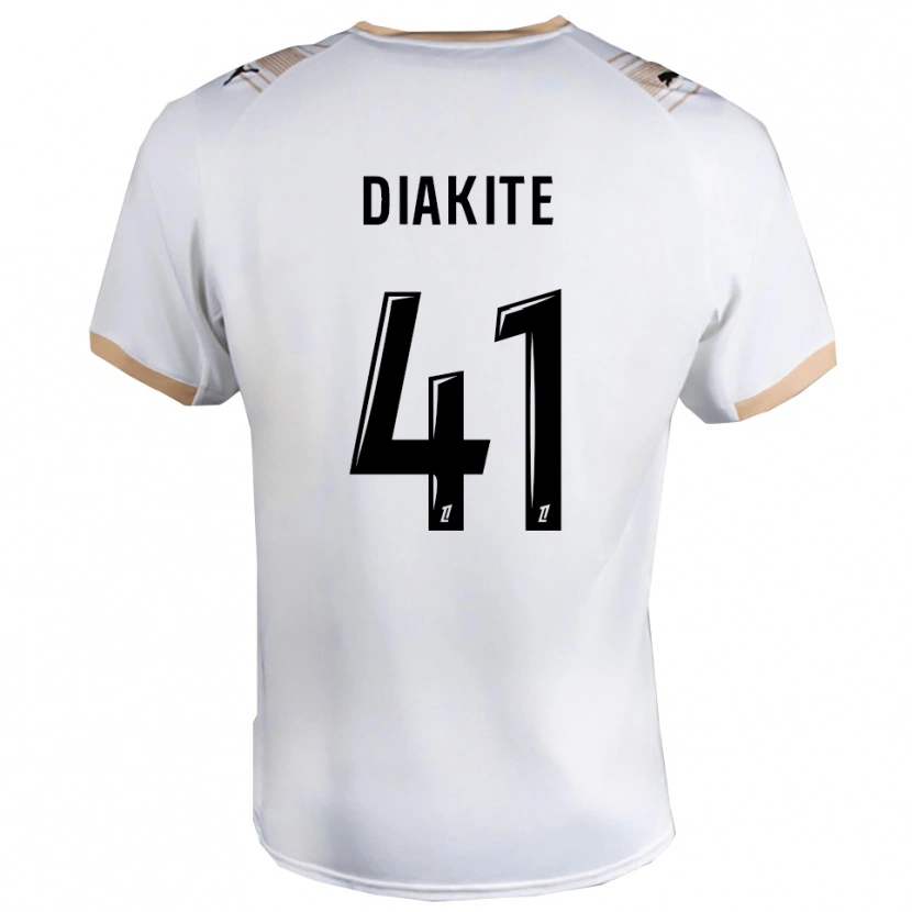 Danxen Men Ibrahim Diakité #41 White Black Away Jersey 2025/26 T-Shirt