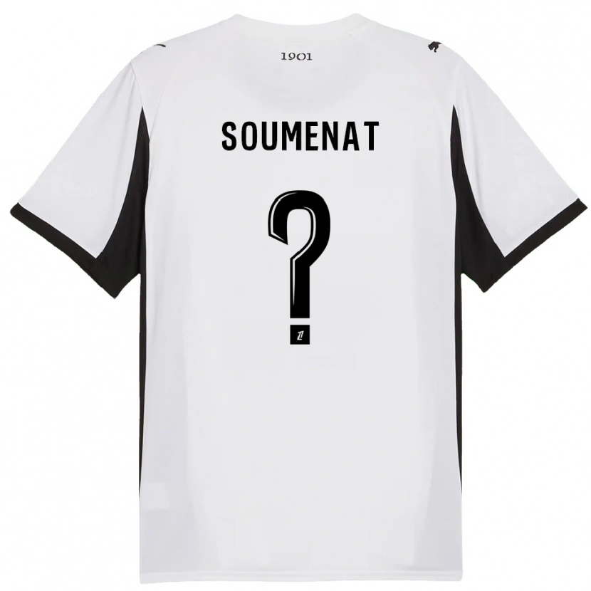 Danxen Men Flavien Soumenat #0 White Black Away Jersey 2025/26 T-Shirt