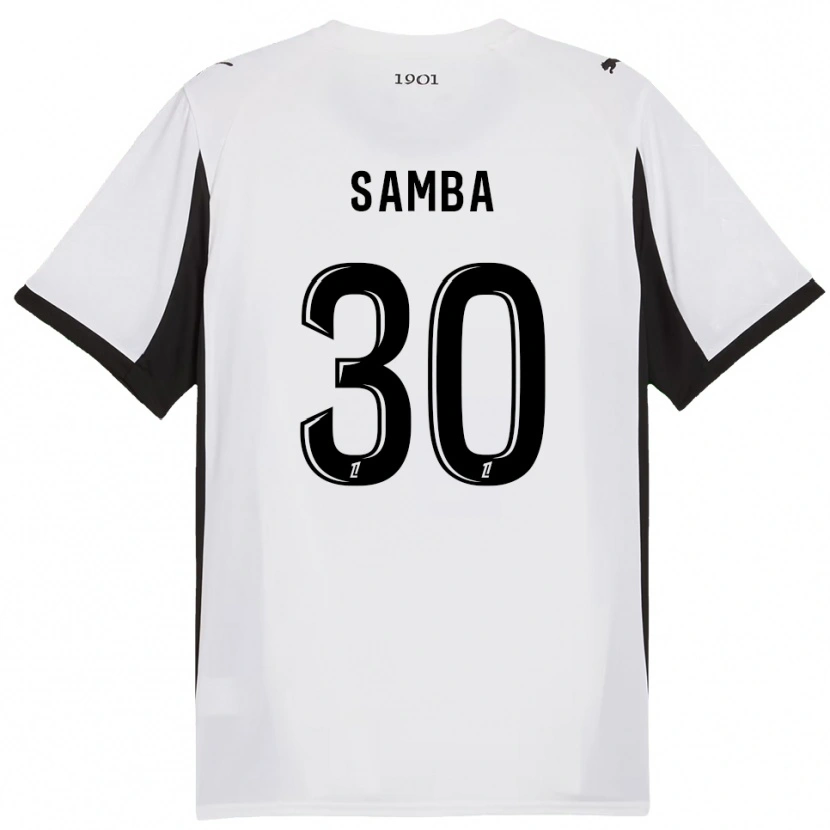 Danxen Men Brice Samba #30 White Black Away Jersey 2025/26 T-Shirt