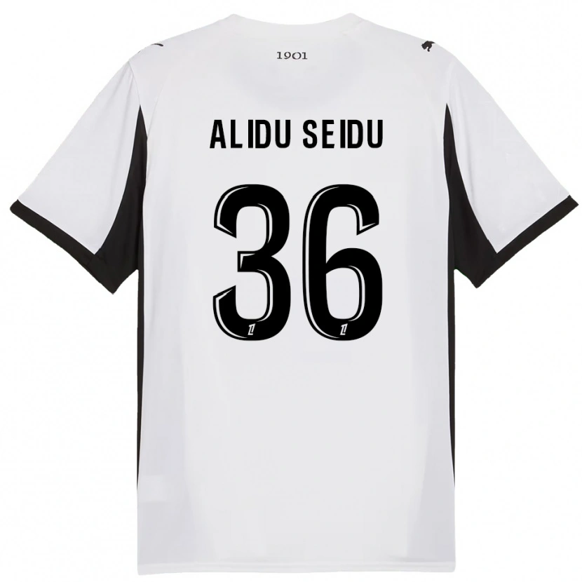 Danxen Men Alidu Seidu #36 White Black Away Jersey 2025/26 T-Shirt