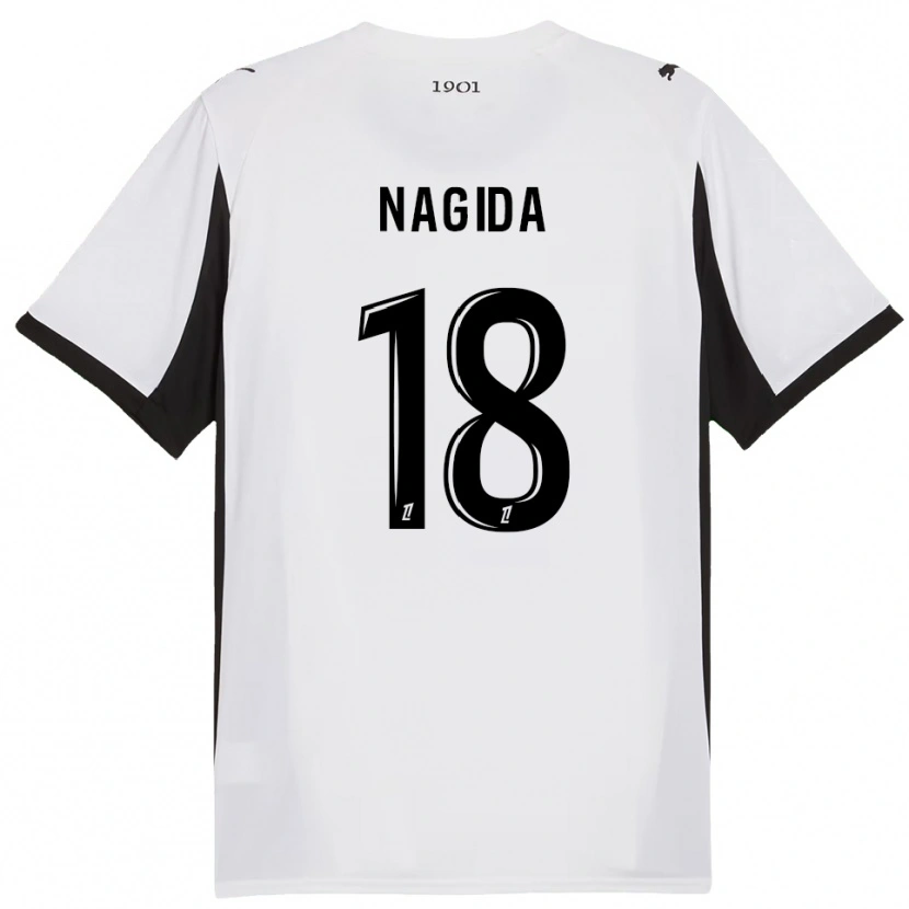 Danxen Men Mahamadou Nagida #18 White Black Away Jersey 2025/26 T-Shirt