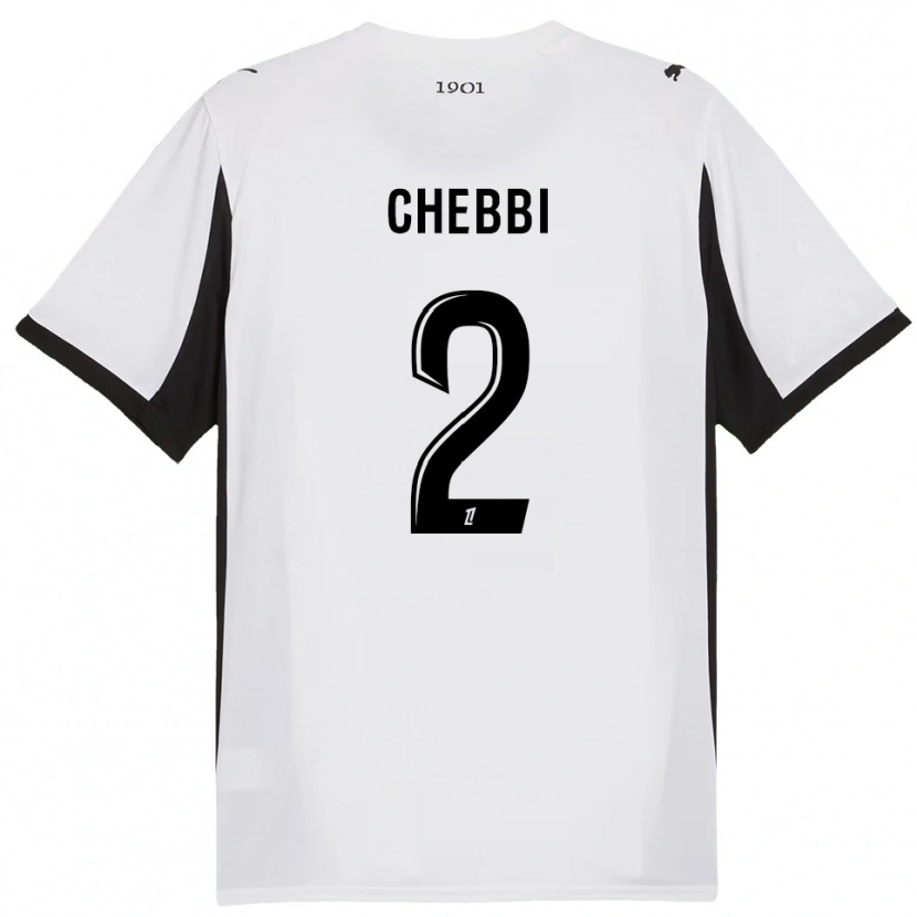 Danxen Men Mohamed Chebbi #2 White Black Away Jersey 2025/26 T-Shirt