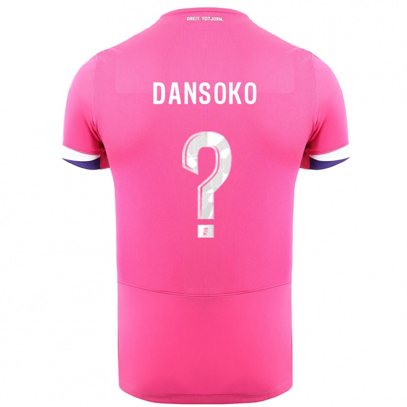 Danxen Men Mohamed Dansoko #0 Pink White Away Jersey 2025/26 T-Shirt