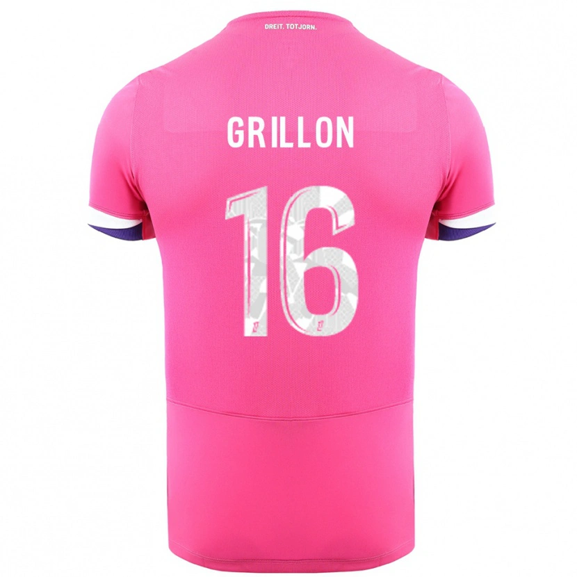 Danxen Men Gaëlle Grillon #16 Pink White Away Jersey 2025/26 T-Shirt