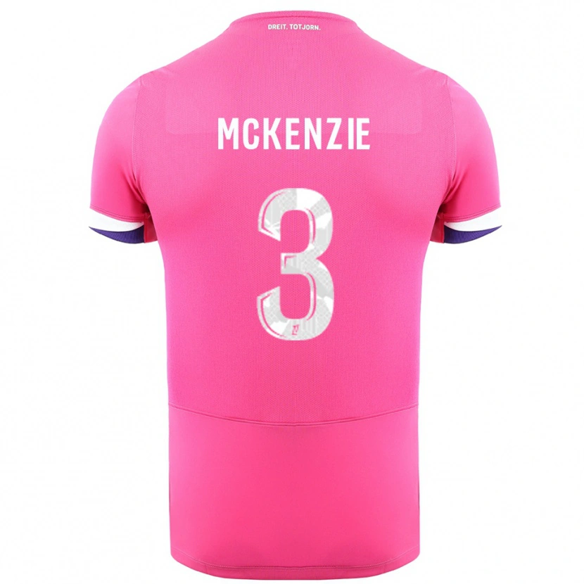 Danxen Men Mark Mckenzie #3 Pink White Away Jersey 2025/26 T-Shirt