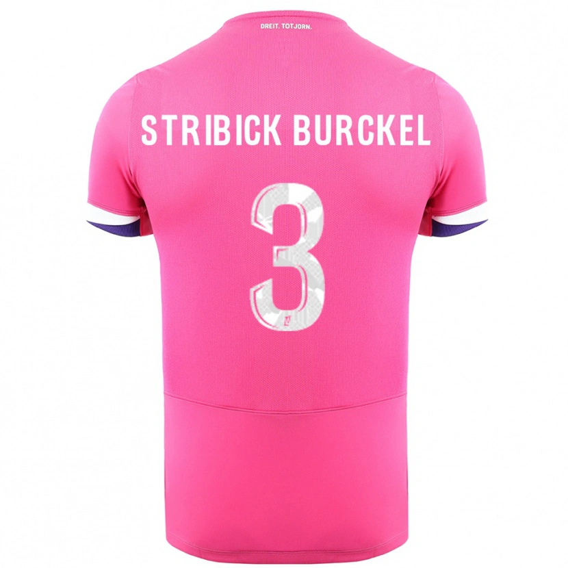Danxen Men Laetitia Stribick-Burckel #3 Pink White Away Jersey 2025/26 T-Shirt