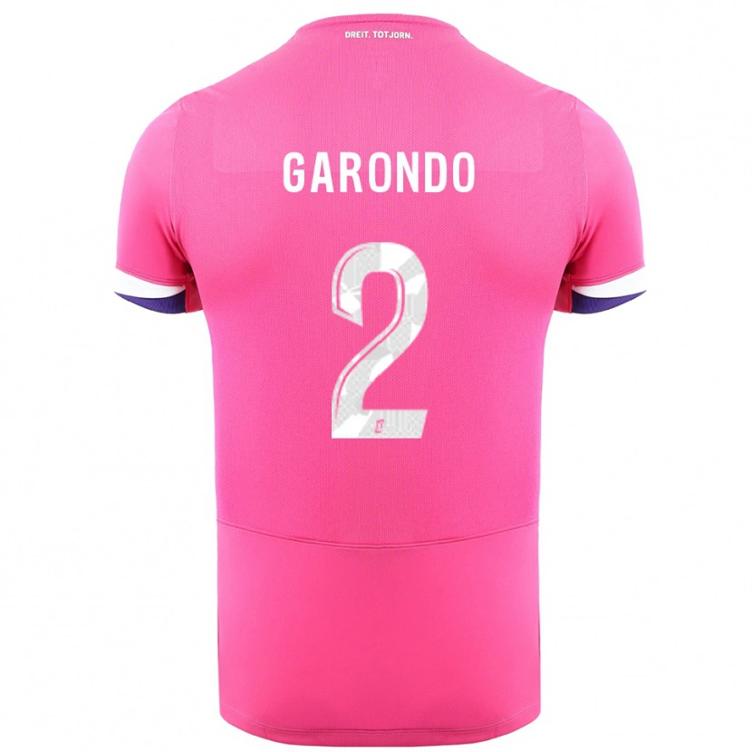 Danxen Men Thibaud Garondo #2 Pink White Away Jersey 2025/26 T-Shirt