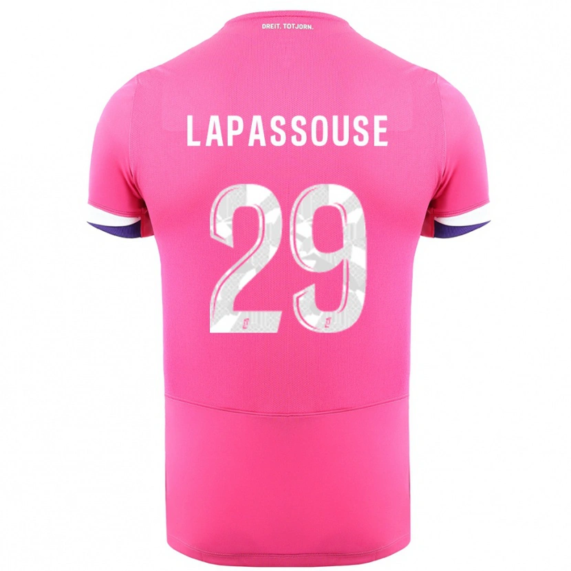 Danxen Men Louna Lapassouse #29 Pink White Away Jersey 2025/26 T-Shirt