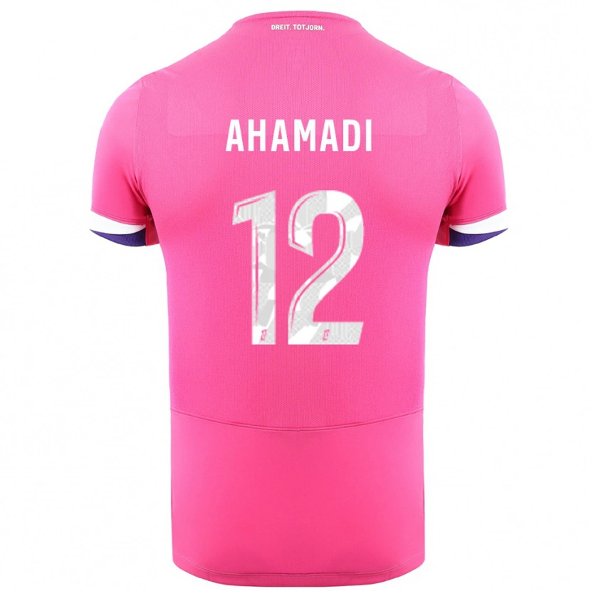 Danxen Men Isaack Ahamadi #12 Pink White Away Jersey 2025/26 T-Shirt