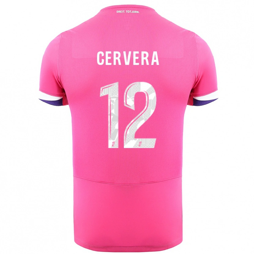 Danxen Men Laurianne Cervera #12 Pink White Away Jersey 2025/26 T-Shirt