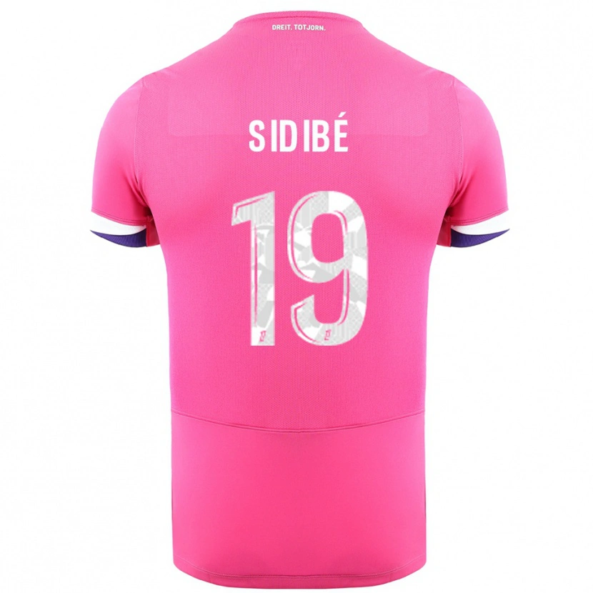 Danxen Men Djibril Sidibé #19 Pink White Away Jersey 2025/26 T-Shirt