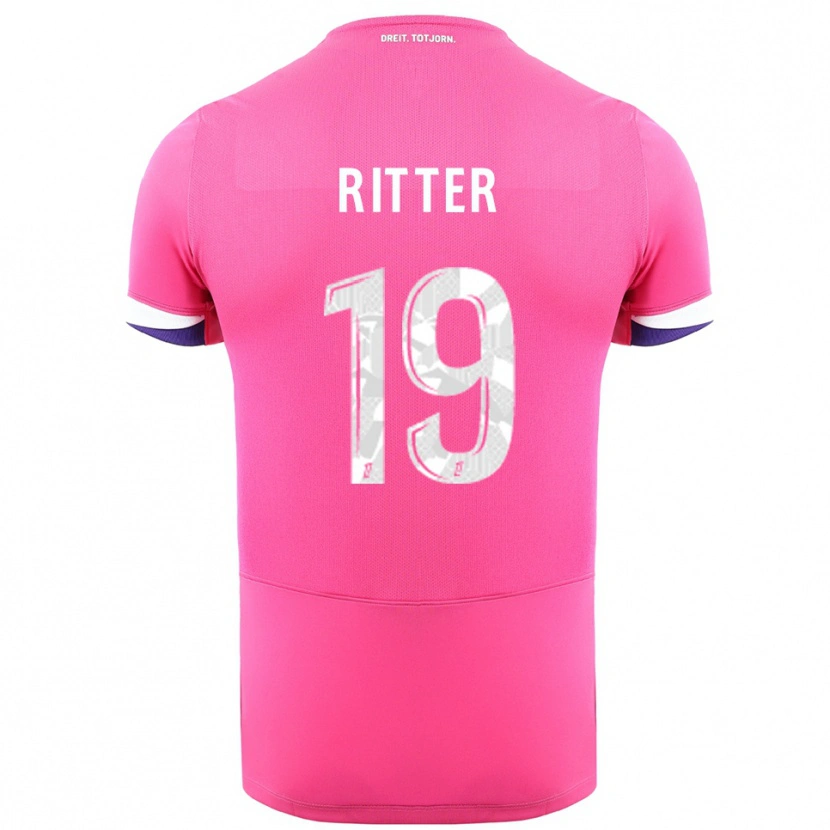 Danxen Men Morgane Ritter #19 Pink White Away Jersey 2025/26 T-Shirt
