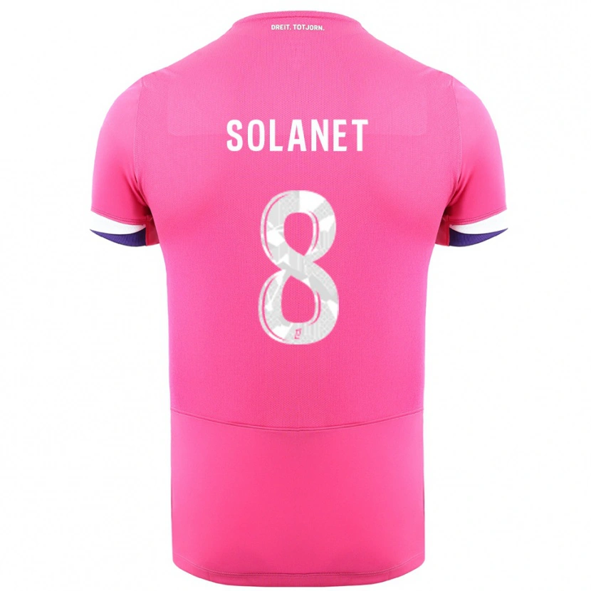 Danxen Men Tatiana Solanet #8 Pink White Away Jersey 2025/26 T-Shirt
